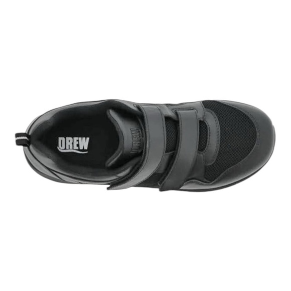 Drew Contest Hook and Loop Slip Resistant Athletic Shoe in Black NIB main image 6